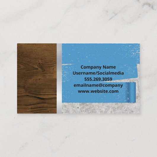 Hard Pet en gereedschap | Achtergrond verfrol Visitekaartje (Achterkant)