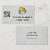 Hard Pet Gear Logo | wit leer | QR-code Visitekaartje (Voorkant / Achterkant)