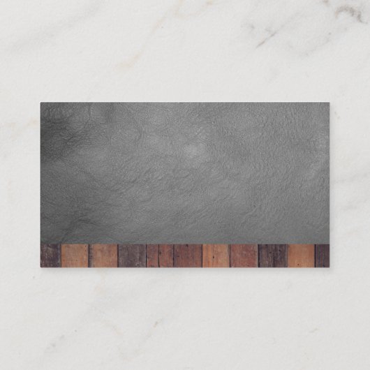 Hard Pet | Gereedschap | Houten Leren Achtergrond Visitekaartje (Achterkant)