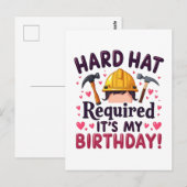 Hard Pet vereist Het is mijn verjaardag c Briefkaart (Voorkant / Achterkant)