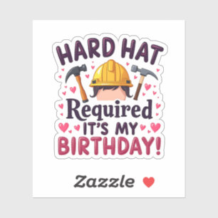 Hard Pet vereist Het is mijn verjaardag c Sticker