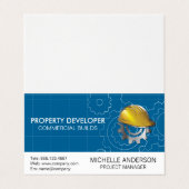 hard Pet voor de bouw | tandwielen Visitekaartje (Buitenkant ongevouwen)