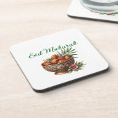 Hard plastic coaster-Eid Mubarak Tableware Bier Onderzetter (Linkerzijde)