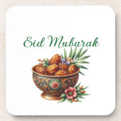 Hard plastic coaster-Eid Mubarak Tableware Bier Onderzetter (Voorkant)