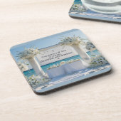 Hard plastic coaster-Elegant Bridal Hard Plastic C Bier Onderzetter (Linkerzijde)
