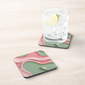 Hard plastic coaster in stylish graphic bier onderzetter (Rechterzijde)