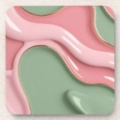 Hard plastic coaster in stylish graphic bier onderzetter (Voorkant)