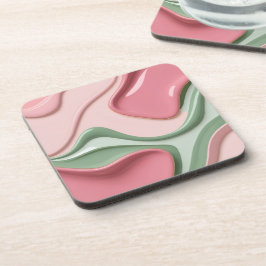 Hard plastic coaster in stylish graphic bier onderzetter