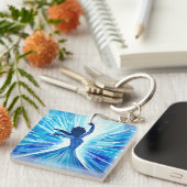 Hard plastic coaster sleutelhanger (Voorkant Rechts)