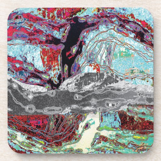 Hard Plastic Coaster – Strata Pulse Bier Onderzetter (Voorkant)