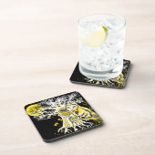 Hard Plastic Coaster – Urban Tree Owl & Wealth Bier Onderzetter (Rechterzijde)