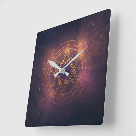 Hard plastic coaster vierkante klok (Hoek)