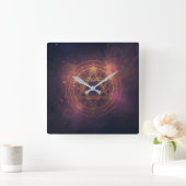 Hard plastic coaster vierkante klok (Huis)