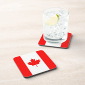 Hard plastic coaster with flag of Canada Bier Onderzetter (Rechterzijde)