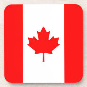 Hard plastic coaster with flag of Canada Bier Onderzetter (Voorkant)
