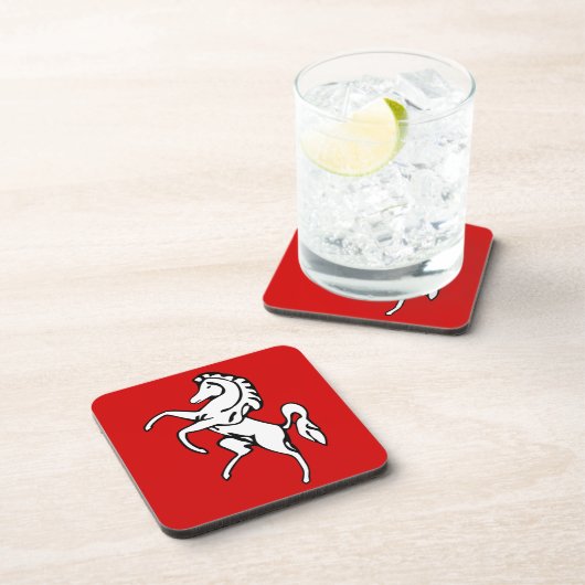 Hard plastic coaster with flag of Kent County Bier Onderzetter (Rechterzijde)