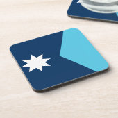 Hard plastic coaster with flag of Minnesota, USA Bier Onderzetter (Linkerzijde)