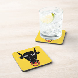 Hard plastic coaster with flag of Uri, Switzerland Bier Onderzetter