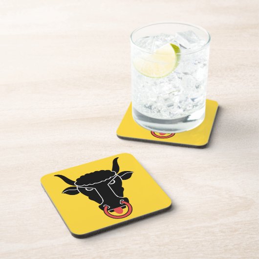 Hard plastic coaster with flag of Uri, Switzerland Bier Onderzetter (Rechterzijde)