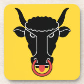 Hard plastic coaster with flag of Uri, Switzerland Bier Onderzetter (Voorkant)