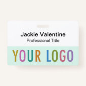 Hard Plastic Naam Badge met Clip Lanyard of Reel (Voorkant)