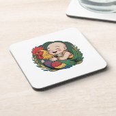 Hard Plastic onderzetter | Chloe Baby knuffelt de (Linkerzijde)