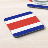 Hard plastic onderzetter met Costa Ricaanse vlag (Linkerzijde)