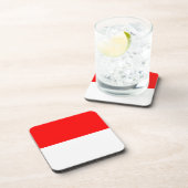 Hard plastic onderzetter met Indonesische vlag (Rechterzijde)