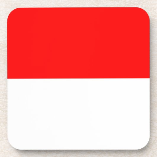 Hard plastic onderzetter met Indonesische vlag (Voorkant)