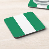 Hard plastic onderzetter met Nigeriaanse vlag (Linkerzijde)