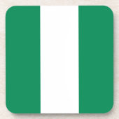 Hard plastic onderzetter met Nigeriaanse vlag (Voorkant)
