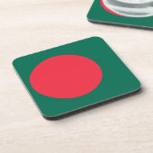 Hard plastic onderzetter met vlag van Bangladesh (Linkerzijde)