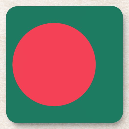 Hard plastic onderzetter met vlag van Bangladesh (Voorkant)