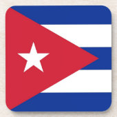 Hard plastic onderzetter met vlag van Cuba (Voorkant)