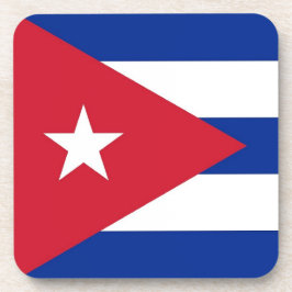 Hard plastic onderzetter met vlag van Cuba