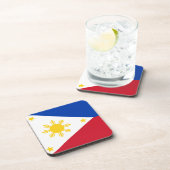 Hard plastic onderzetter met vlag van de Filipijne (Rechterzijde)