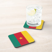 Hard plastic onderzetter met vlag van Kameroen (Rechterzijde)
