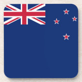 Hard plastic onderzetter met vlag van Nieuw-Zeelan (Voorkant)