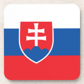 Hard plastic onderzetter met vlag van Slowakije (Voorkant)