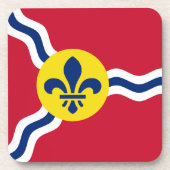 Hard plastic onderzetter met vlag van St. Louis (Voorkant)