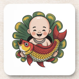 Hard Plastic onderzetter | Schattigee jongen met L