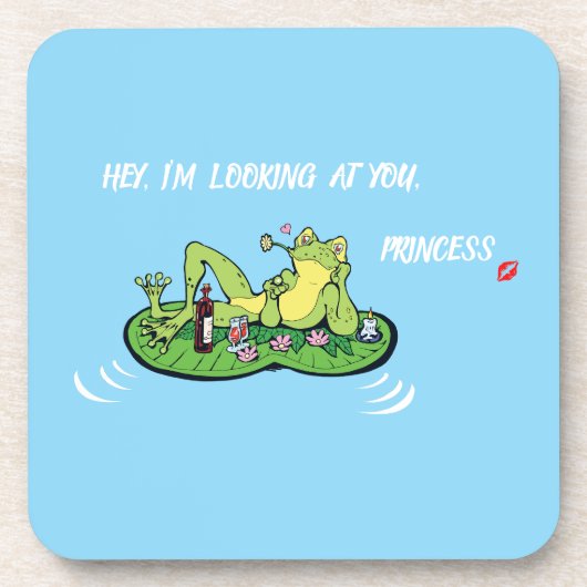 Hard Plastic Onderzetter Valentijnsdag Love Frog (Voorkant)