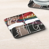 Hard Plastic Onderzetters met Cork Back (set van 6 (Linkerzijde)