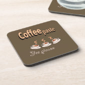 Hard plastiek onderzetter Coffee Paste Funny Coffe (Linkerzijde)
