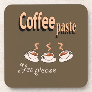 Hard plastiek onderzetter Coffee Paste Funny Coffe