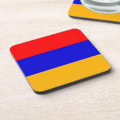 Hard plastiek onderzetter met vlag van Armenië (Linkerzijde)