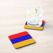 Hard plastiek onderzetter met vlag van Armenië (Rechterzijde)
