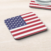 Hard plastiek onderzetter met vlag van de VS (Linkerzijde)