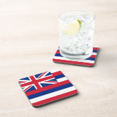 Hard plastiek onderzetter met vlag van Hawaï, Vere (Rechterzijde)