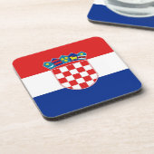 Hard plastiek onderzetter met vlag van Kroatië (Linkerzijde)